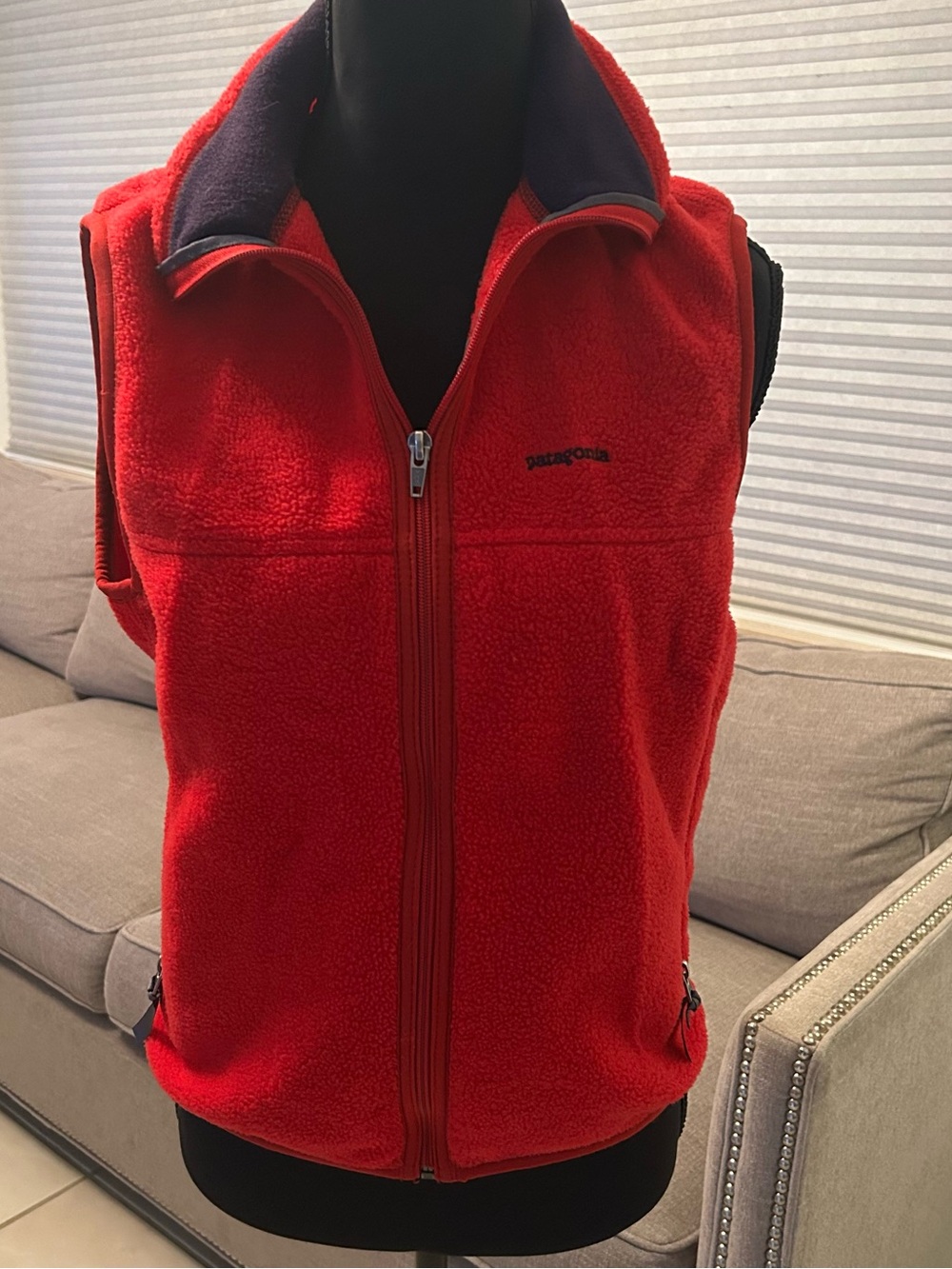 Patagonia Synchilla Vintage Red Fleece Vest, MADE IN USA